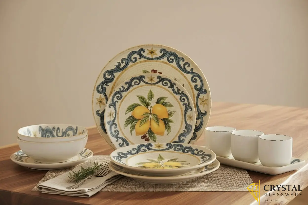 32-Piece Porcelain turkish Style Ceramic Dinner Set